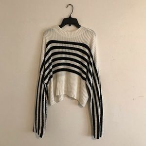 Striped cropped sweater